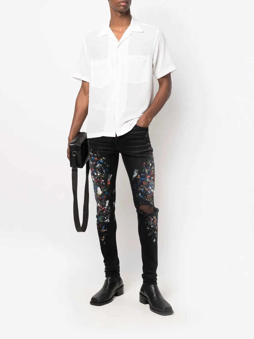 AMIRI skinny jeans con estampado de salpicaduras de pintura | Skinny jeans | Image 2