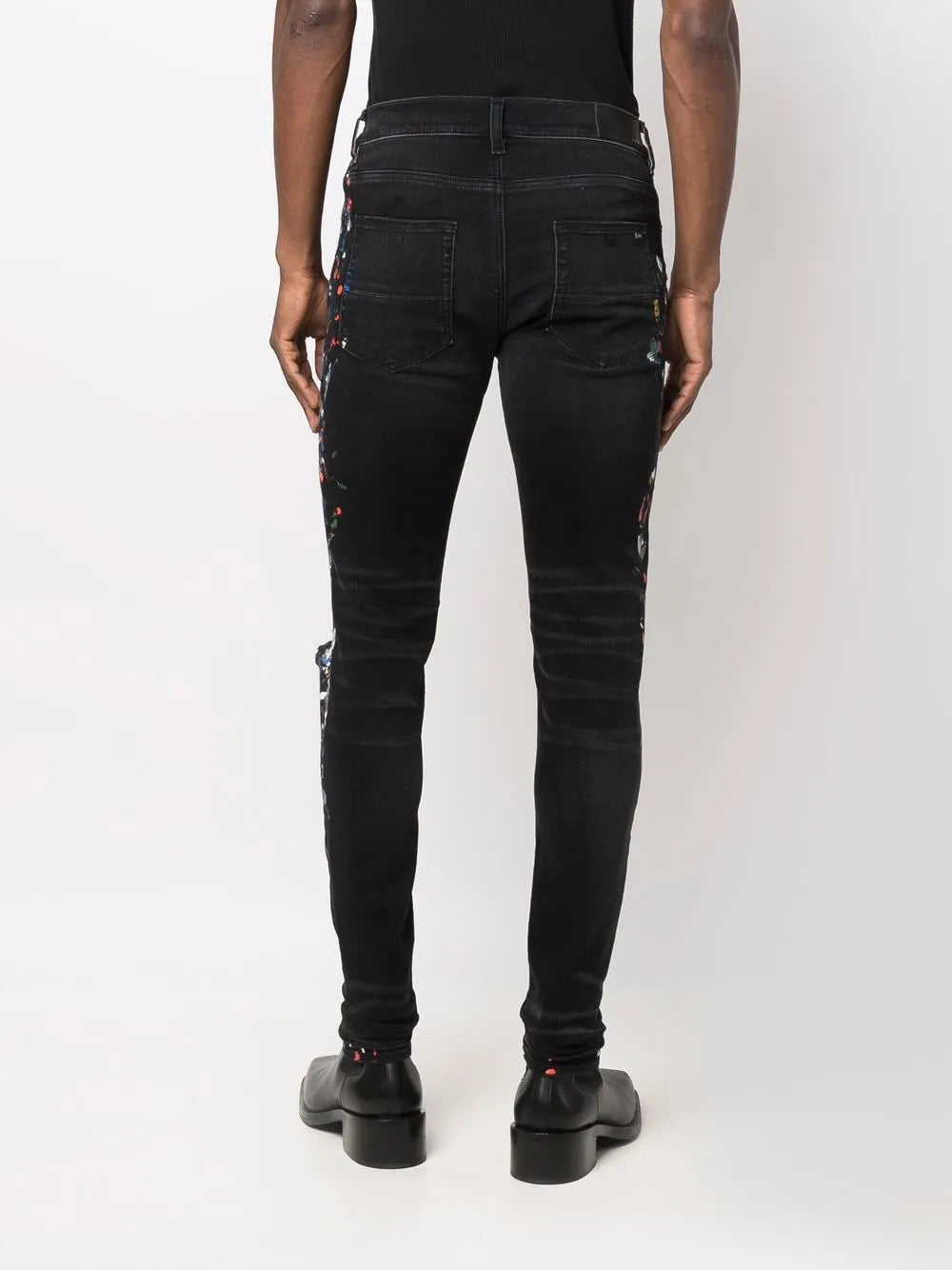 AMIRI skinny jeans con estampado de salpicaduras de pintura | Ropa | Image 4