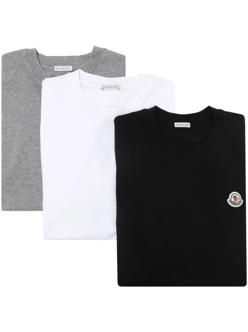 Moncler set de tres playeras con parche del logo | blanco | Image 1