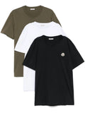 Moncler pack de tres playeras con parche del logo | negro | Image 1