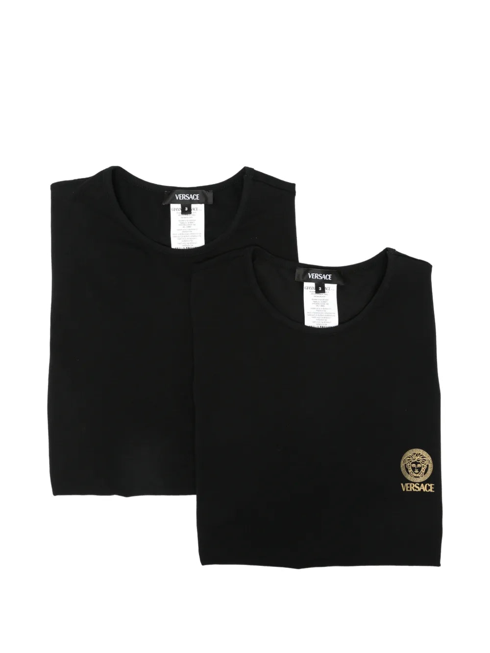 Versace pack de dos playeras con logo estampado | negro | Image 1