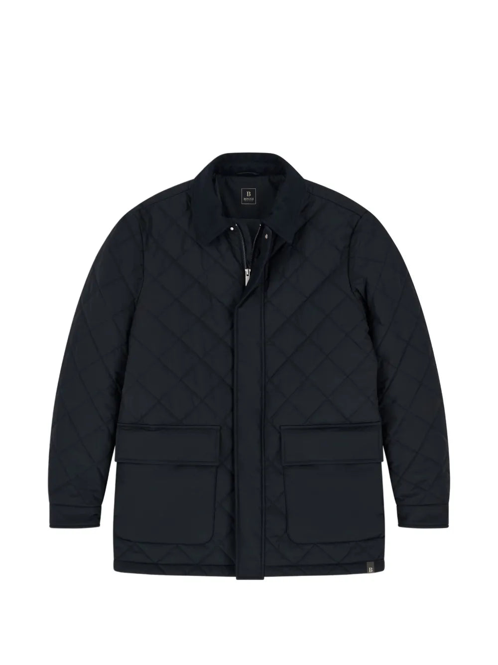 Boggi Milano abrigo capitonado en tela técnica | negro | Image 1